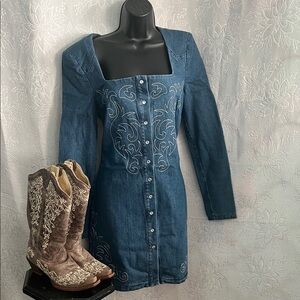 NWT Avec Les Filles Denim dress